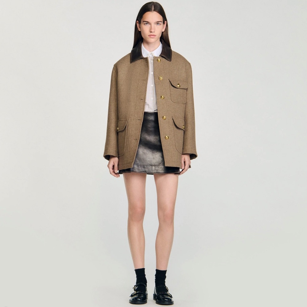 Never Been Worn Sandro Tweed Wool Coat NWT